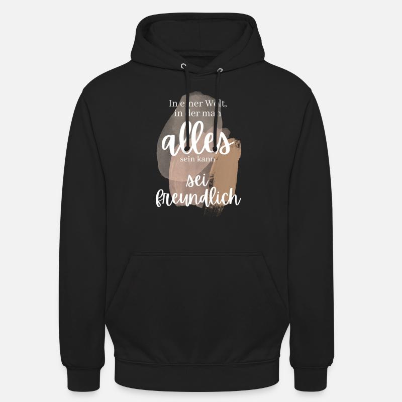 POSITIVE EINSTELLUNG MINDSET Motivation - Unisex Hoodie - Schwarz