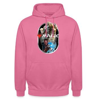 Magic: The Gathering Ajani And Teferi Blue Magic - Unisex Hoodie - pink - Front - Alina (178cm) & Michal (187cm)