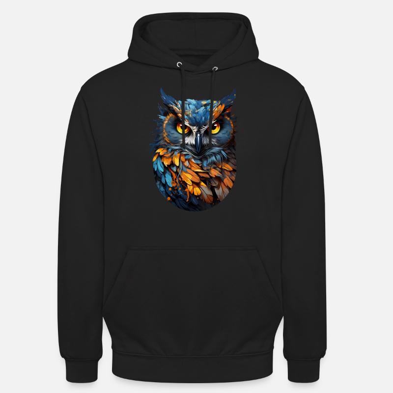 Eule - Unisex Hoodie - Schwarz