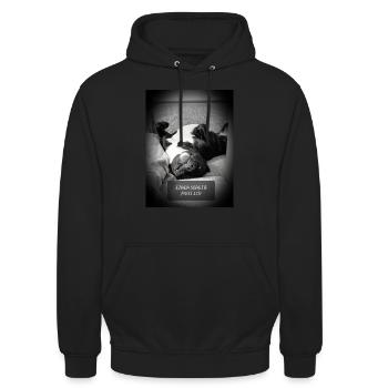 I have to give a shit - Unisex Hoodie - black - Front - Alina (178cm) & Michal (187cm)