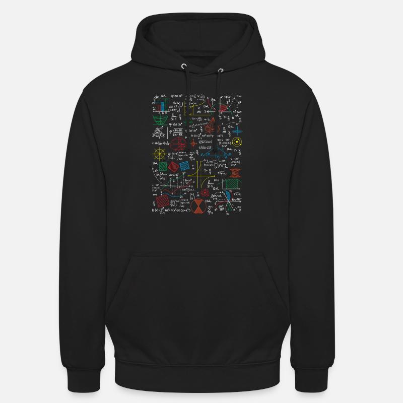 Formules mathématiques drôles de professeur de mathématiques - Sweat-shirt à capuche unisexe - noir