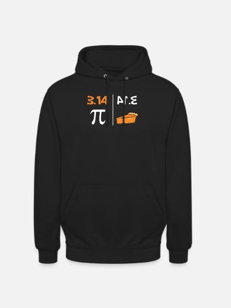 Pi Pie - Sweat-shirt à capuche unisexe - noir