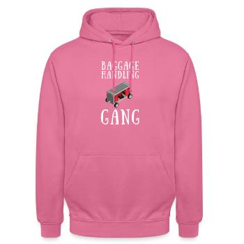 Baggage Handler Airfield Airport Worker - Unisex Hoodie - pink - Front - Alina (178cm) & Michal (187cm)