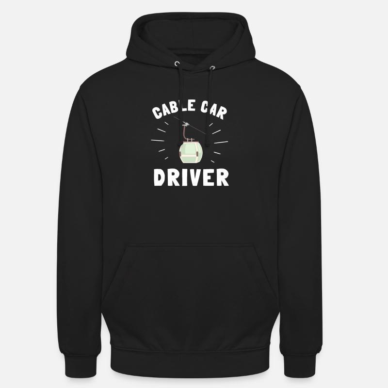 Téléphérique Tramway Téléphérique Télécabine - Sweat-shirt à capuche unisexe - noir