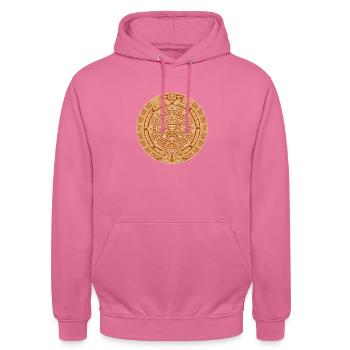 Calendario Azteca Mexican Heritage Maya Aztec - Sweat-shirt à capuche unisexe - rose - Devant - Alina (178cm) & Michal (187cm)