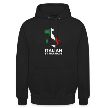 Italia - Italian by marriage - Unisex Hoodie - Schwarz - Vorne - Alina (178cm) & Michal (187cm)
