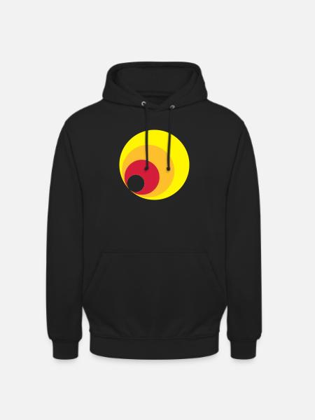 Retro Kreise - Unisex Hoodie - Schwarz