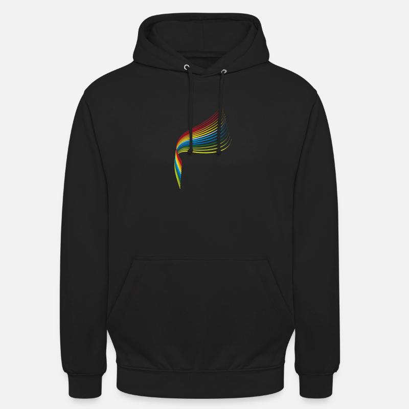 Schweif regenbogen 3 - Unisex Hoodie - Schwarz