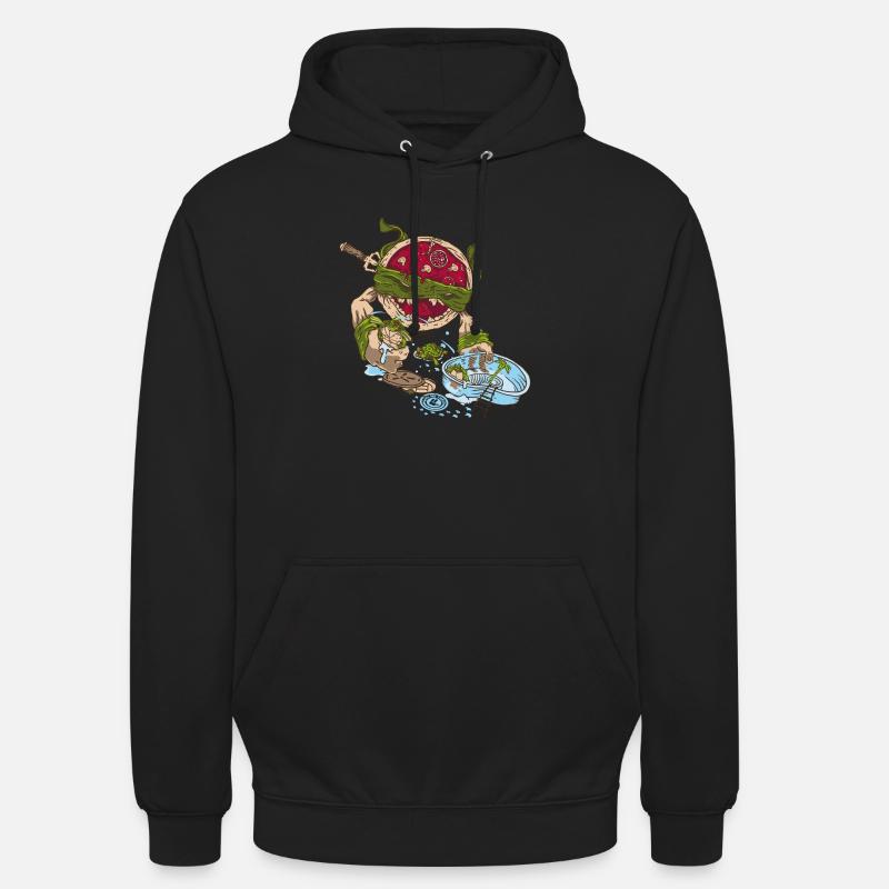 PIZZA NINJA - Sweat-shirt à capuche unisexe - noir