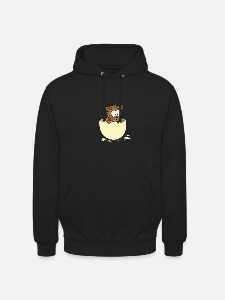 Katze aus dem ei - Unisex Hoodie - Schwarz