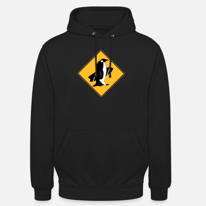 surfing_penguins - Sweat-shirt à capuche unisexe - noir