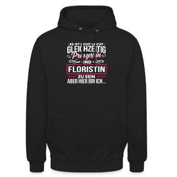 FLORISTIN - Prinzessin - Unisex Hoodie - Schwarz - Vorne - Alina (178cm) & Michal (187cm)