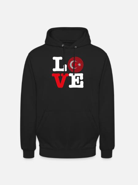 TURKEY HEART - Unisex Hoodie - black