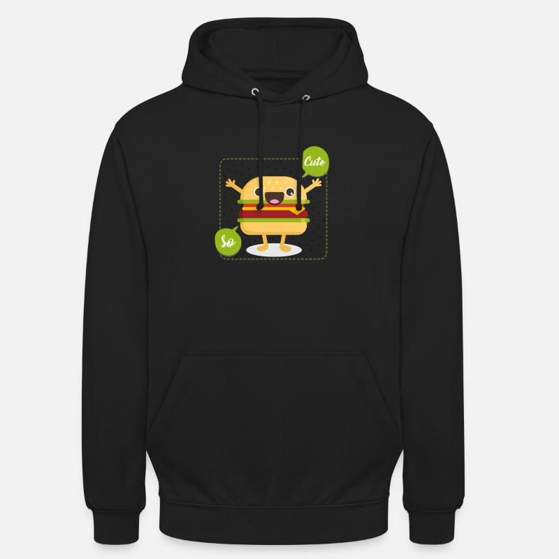 Süßer Hamburger - Unisex Hoodie - Schwarz