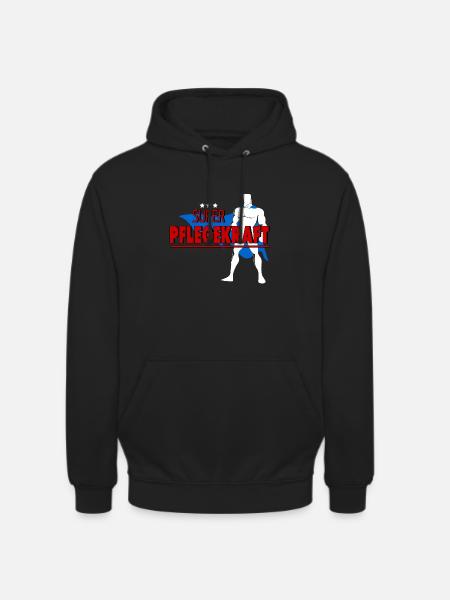 PFLEGEKRAFT - Unisex Hoodie - Schwarz