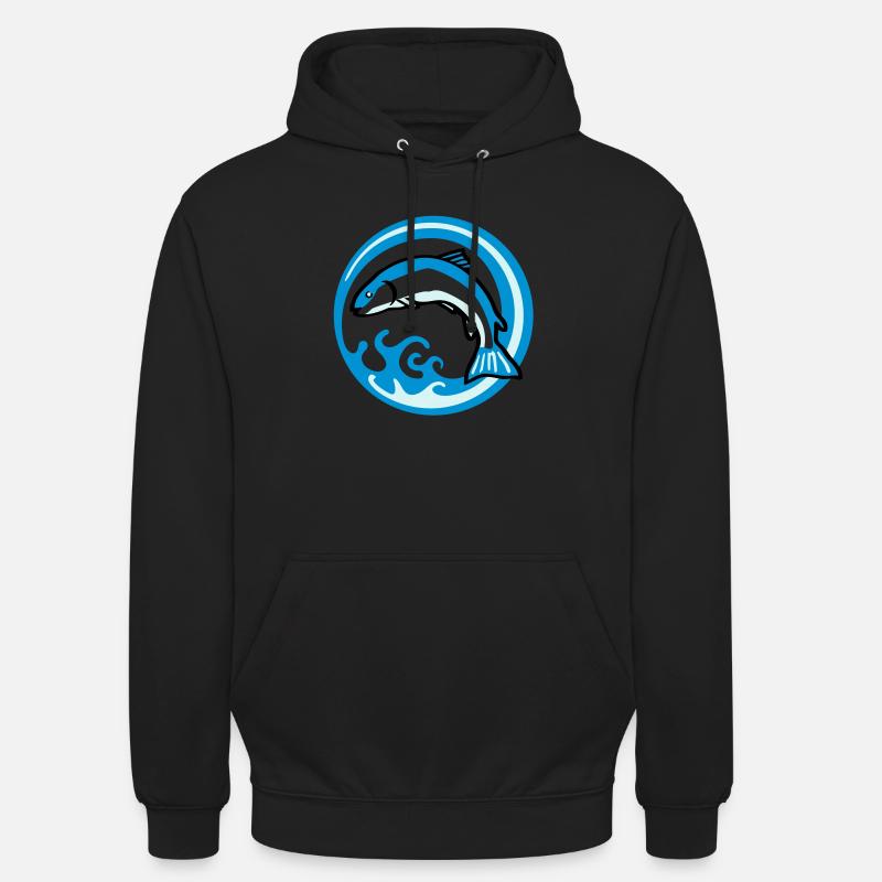 fishing_b_3c - Sweat-shirt à capuche unisexe - noir
