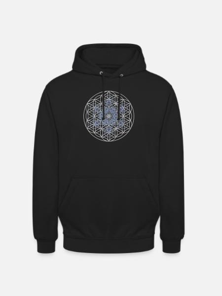 Metatron's Cube - Flower of Life - Unisex Hoodie - black