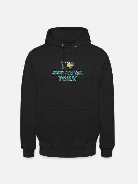 I LOVE SWEDISH PORN - Unisex Hoodie - black