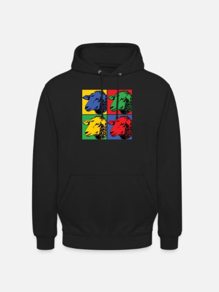 Schaf Sheep Pop-Art Design - Unisex Hoodie - Schwarz