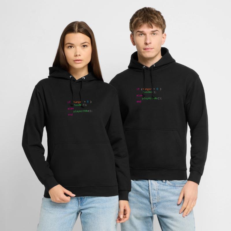 Programmierer Quellcode Hunger oder Spielen Unisex Hoodie