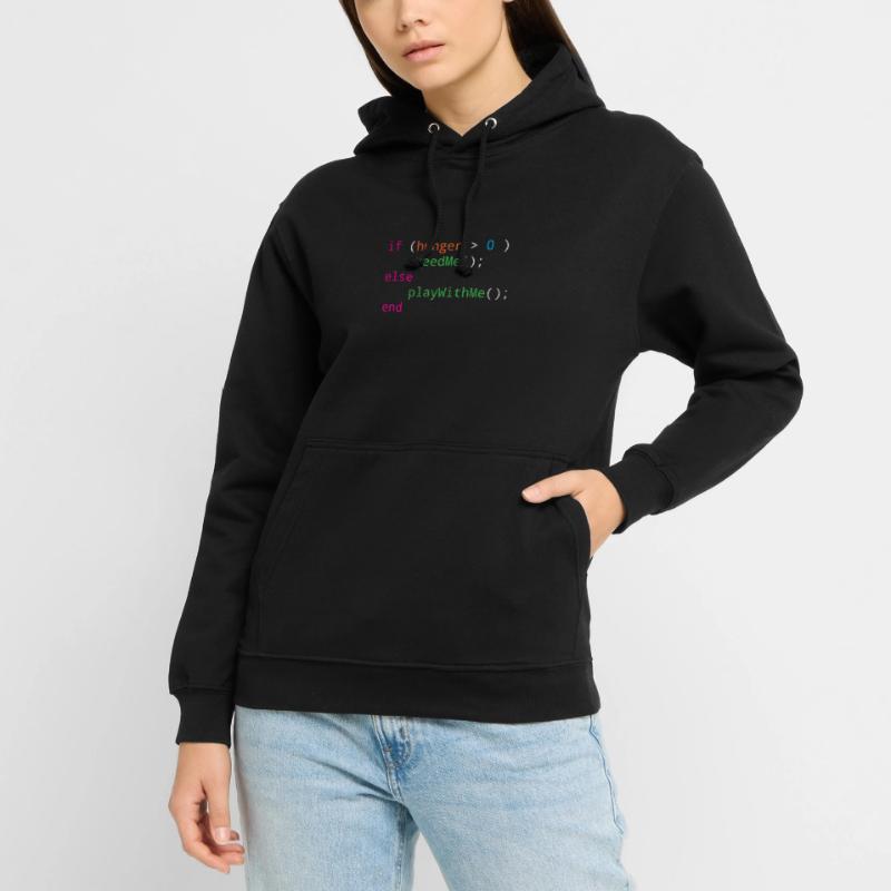Programmierer Quellcode Hunger oder Spielen Unisex Hoodie