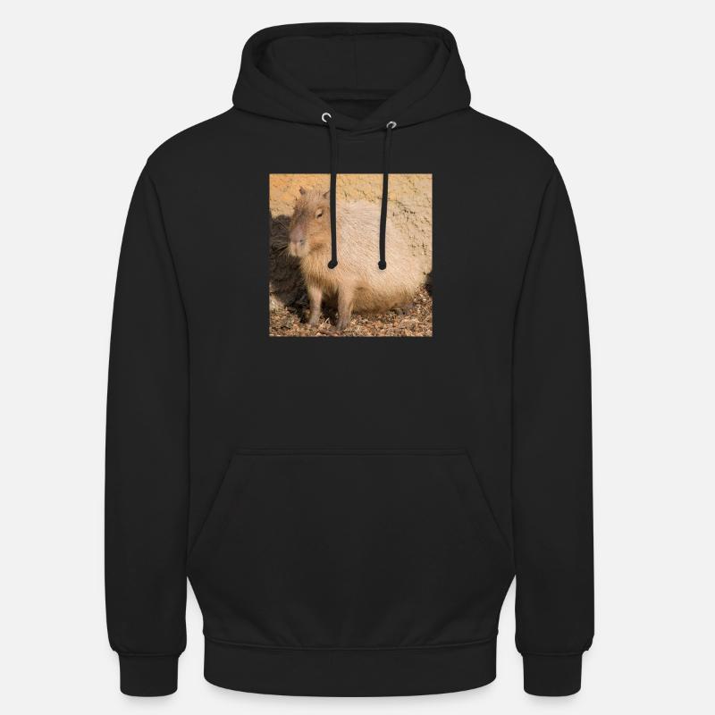 Capybara capybara (Hydrochoerus hydrochaeris) - Sweat-shirt à capuche unisexe - noir