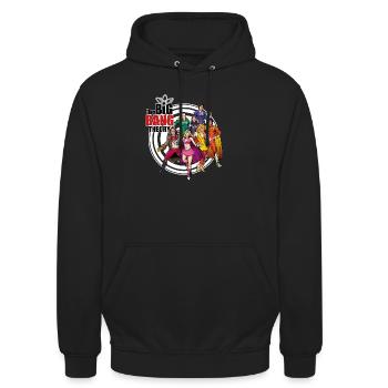 The Big Bang Theory Bazinga Comic Group - Unisex Hoodie - black - Front - Alina (178cm) & Michal (187cm)