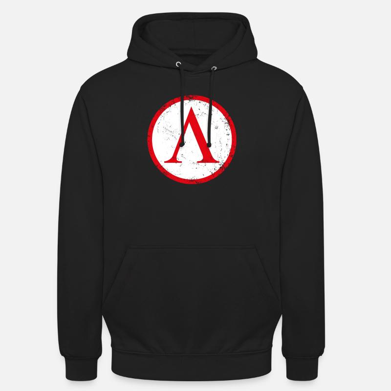 Spartan shield used - Sweat-shirt à capuche unisexe - noir