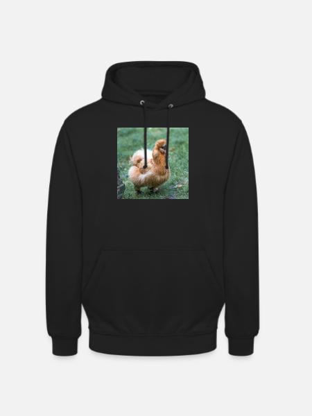 Dwarf-silky chicken (Dwarf silk chicken) - Unisex Hoodie - black