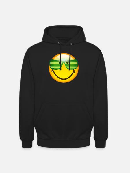 Smiley Sunglasses - Unisex Hoodie - Schwarz