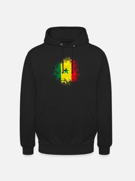 senegal flag design - Unisex Hoodie - Schwarz