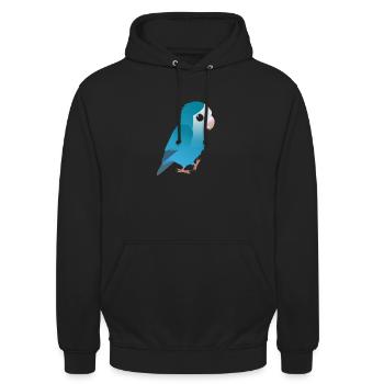 Cute blue lovebird - Unisex Hoodie - black - Front - Alina (178cm) & Michal (187cm)