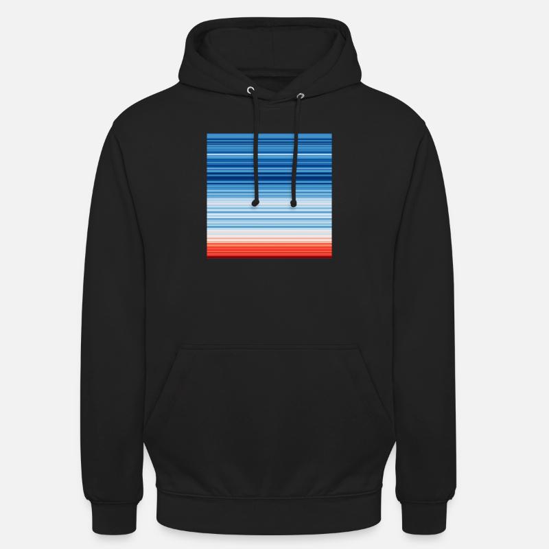 Warming Stripes | Scientists for Future - Sweat-shirt à capuche unisexe - noir