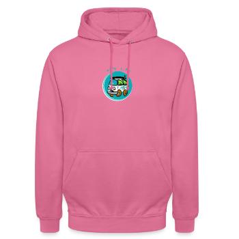 Van life - Sweat-shirt à capuche unisexe - rose - Devant - Alina (178cm) & Michal (187cm)