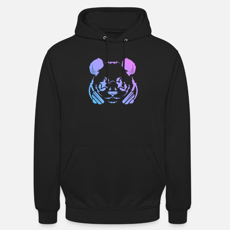 Panda Pandabär - Sweat-shirt à capuche unisexe - noir