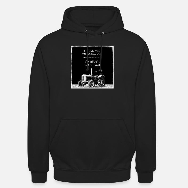 Ich liebe meinen Traktor - Unisex Hoodie - Schwarz