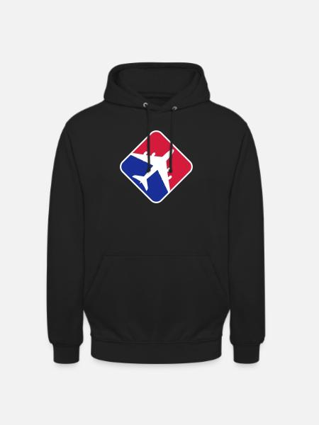 Airplane red blue - Unisex Hoodie - black