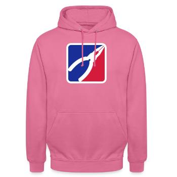 Pliers tool logo - Unisex Hoodie - pink - Front - Alina (178cm) & Michal (187cm)