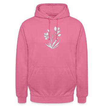 Flower - Unisex Hoodie - pink - Front - Alina (178cm) & Michal (187cm)
