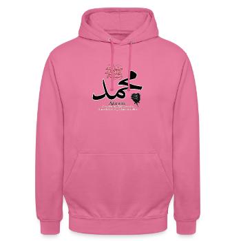 Muhammad Schwarz Rot - Unisex Hoodie - Pink - Vorne - Alina (178cm) & Michal (187cm)