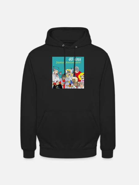 Anniversaire 40 ans - Sweat-shirt à capuche unisexe - noir