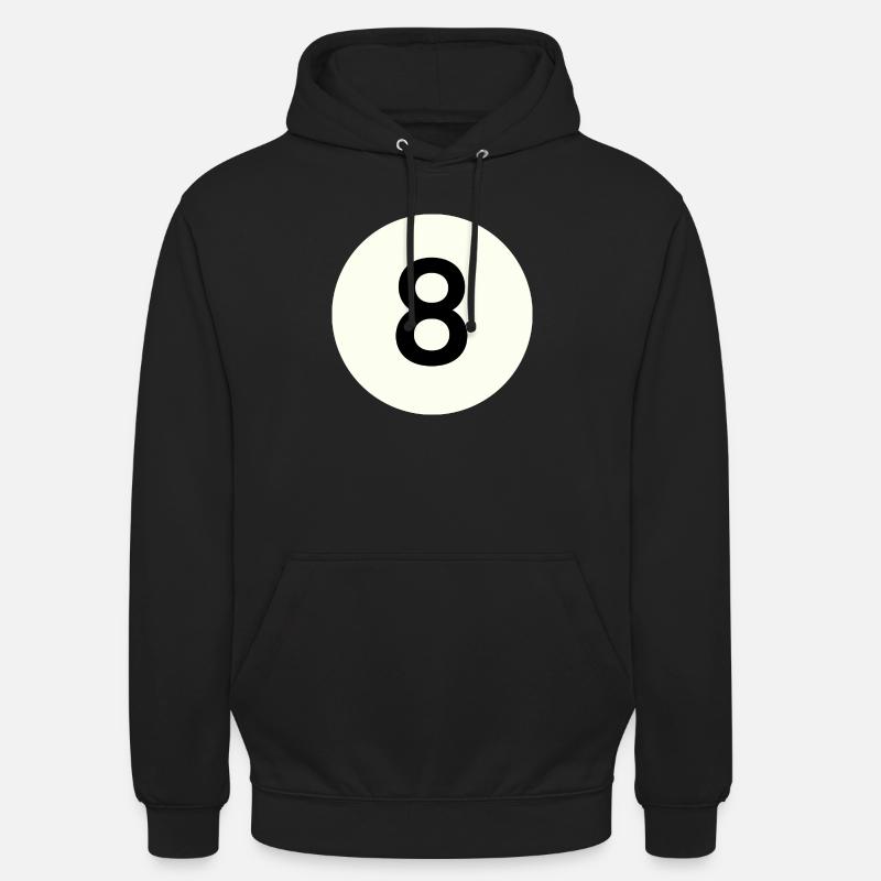 Billard Billardkugel Nr. 8 - Unisex Hoodie - Schwarz