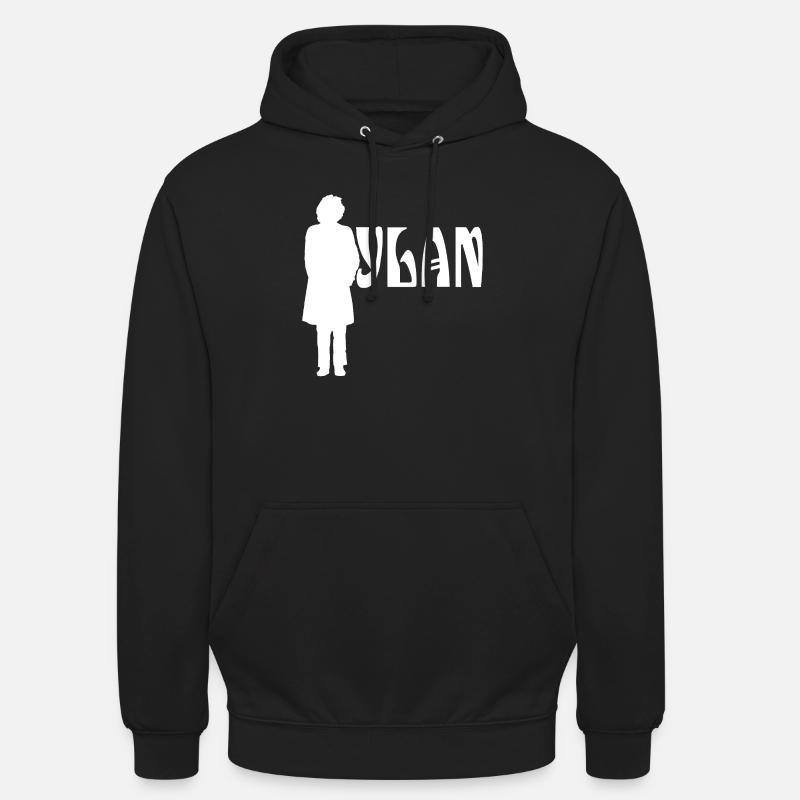 Silhouette White Bob Dylan - Unisex-hettegenser - svart
