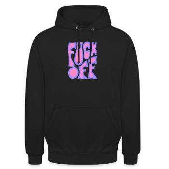 Fuck off - Unisex Hoodie - Schwarz - Vorne - Alina (178cm) & Michal (187cm)