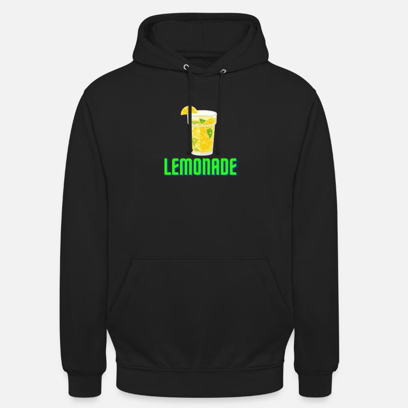 Lemonade drink refresh summer mint citrus orange - Unisex Hoodie - black