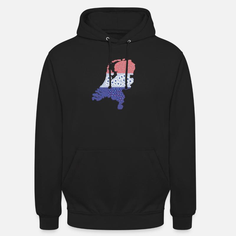 Pays-Bas, pavillon néerlandais - Sweat-shirt à capuche unisexe - noir