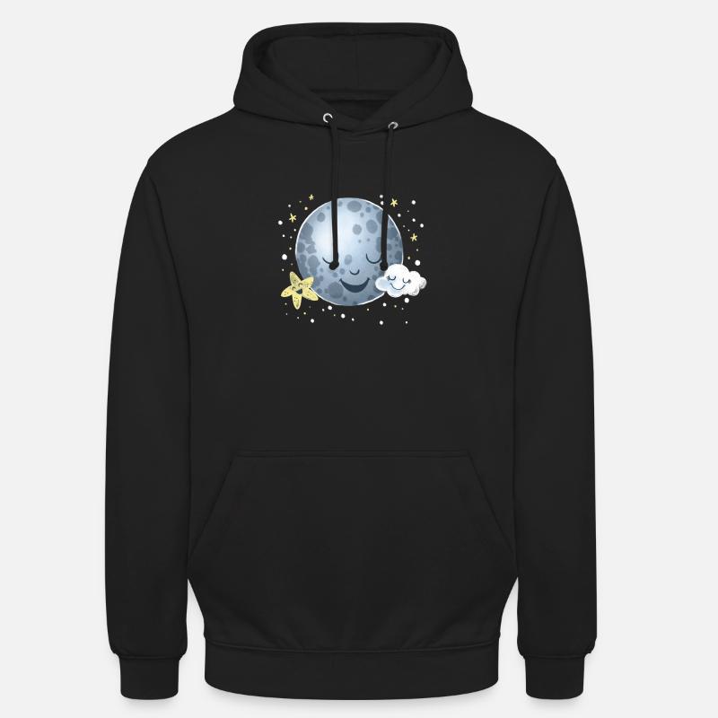 La Lune et les étoiles - Sweat-shirt à capuche unisexe - noir