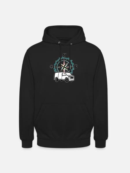 VAN LIFE VANLIFER NOMADS - Unisex Hoodie - black
