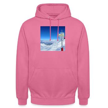 Alps route - Unisex Hoodie - pink - Front - Alina (178cm) & Michal (187cm)