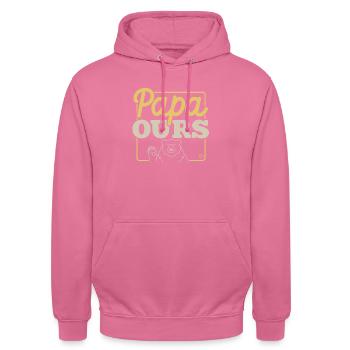 Daddy Bear 1 - Unisex Hoodie - pink - Front - Alina (178cm) & Michal (187cm)